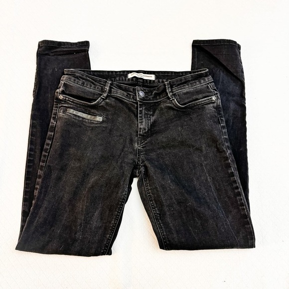 Comptoir Des Cotonniers Black Denim Jeans Straight Leg Size 40 - Picture 3 of 7